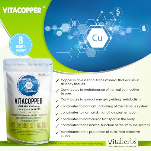 Copper 1000 mcg Vegan Tablets - 240 Count