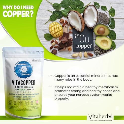 Copper 1000 mcg Vegan Tablets - 240 Count