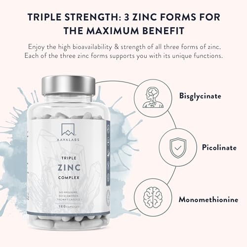 Triple Zinc 25mg with Vitamin C - 180 Tablets