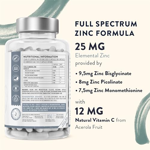 Triple Zinc 25mg with Vitamin C - 180 Tablets
