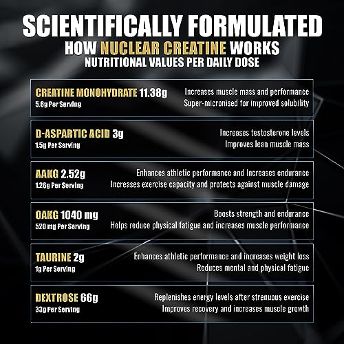 LA Muscle Creatine Powder - Fruit Punch Flavor