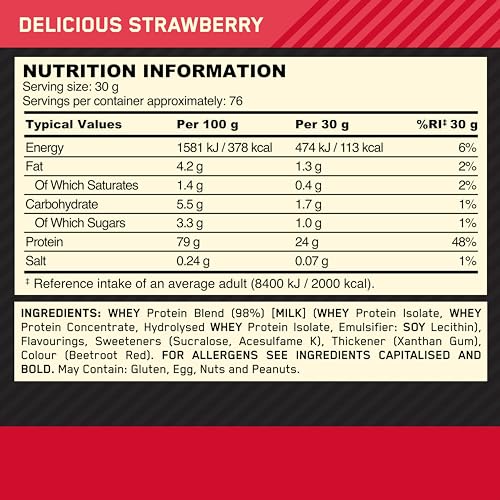 Optimum Nutrition 100% Whey Protein Strawberry 2.27 kg