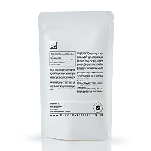 Copper 1mg Tablets for Health and Wellness