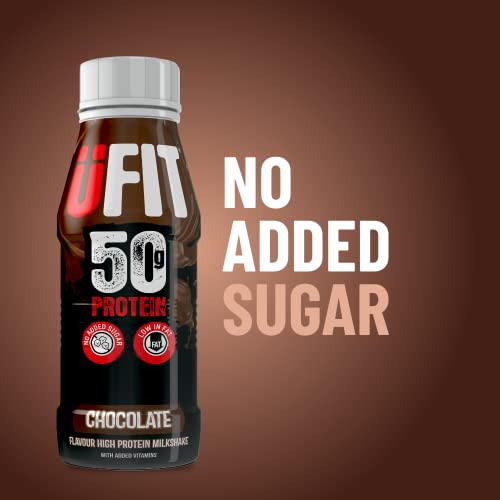 UFIT High Protein Shake - Chocolate, Sugar-Free, 8 Pack