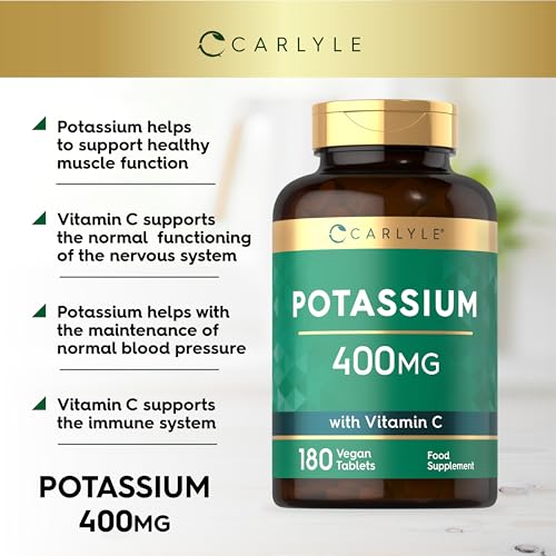 Potassium 400mg with Vitamin C 100mg - 180 Tablets