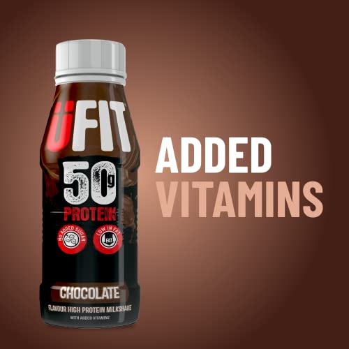UFIT High Protein Shake - Chocolate, Sugar-Free, 8 Pack