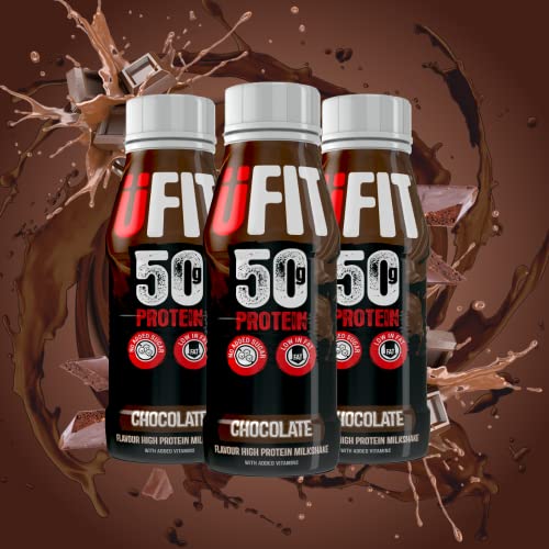 UFIT High Protein Shake - Chocolate, Sugar-Free, 8 Pack