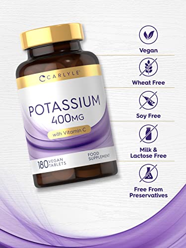 Potassium 400mg with Vitamin C 100mg - 180 Tablets