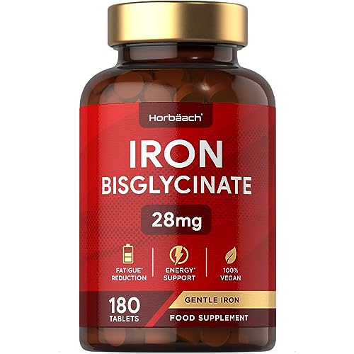 Iron Bisglycinate Tablets | 180 Count | Vegan Support