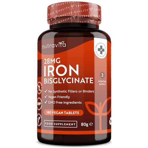 Vegan Iron Tablets 28mg - 180 Count