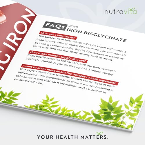 Vegan Iron Tablets 28mg - 180 Count