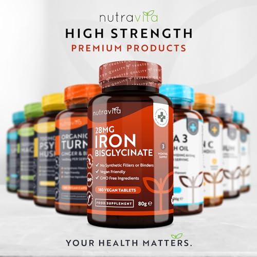 Vegan Iron Tablets 28mg - 180 Count