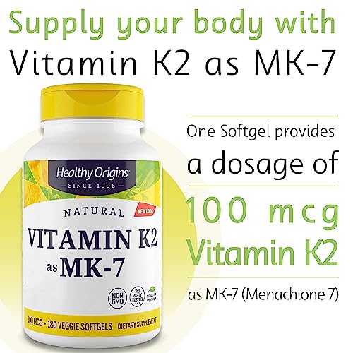 Vitamin K2 MK-7, 100 mcg, 180 Veggie Softgels