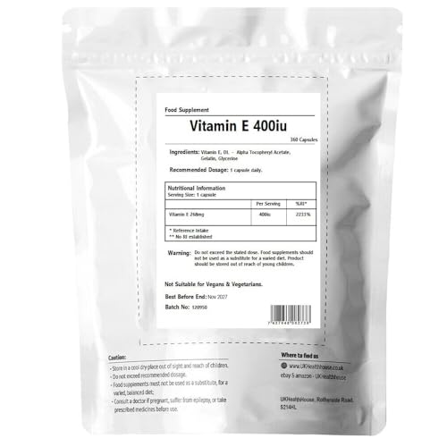 Vitamin E 400iu Capsules - Anti-Oxidant Skin Support
