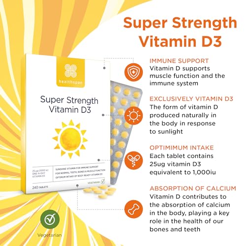 Super Strength Vitamin D3 for Immunity and Bones
