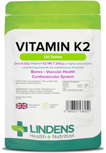 Lindens Vegan Vitamin K2 200mcg Tablets - 120 Count