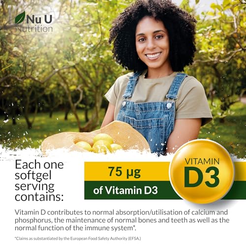 Vitamin D3 3000IU Softgel Capsules - 365 Count