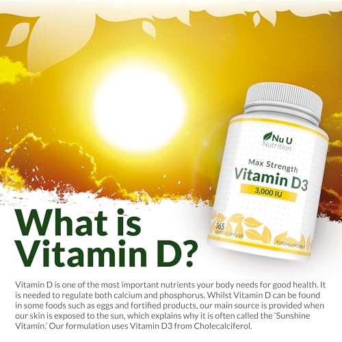 Vitamin D3 3000IU Softgel Capsules - 365 Count
