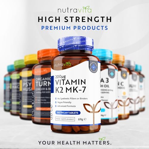 Vegan Vitamin K2 MK-7 200mcg - 365 Tablets