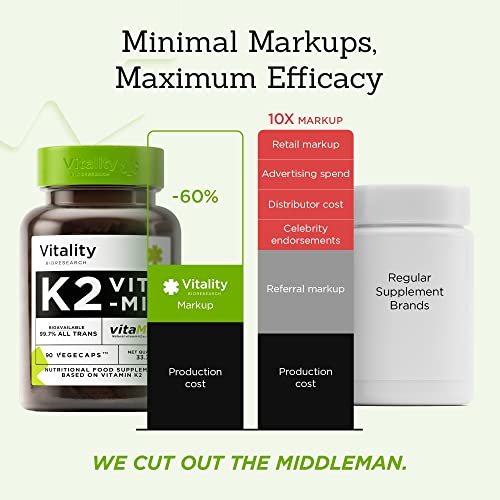 Vitamin K2 MK7 200mcg - Heart & Bone Support