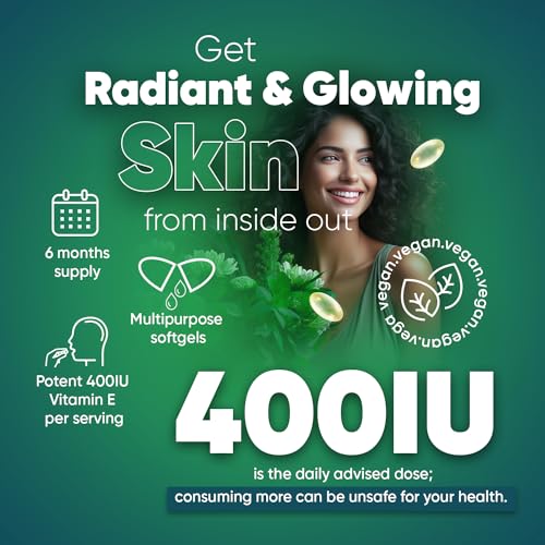 Vitamin E Capsules 400IU - 180 Vegan Softgels