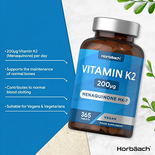 Vitamin K2 MK7 200µg | 365 Vegan Tablets