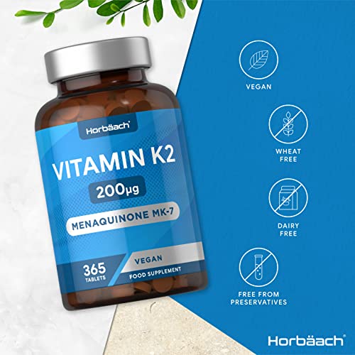 Vitamin K2 MK7 200µg | 365 Vegan Tablets