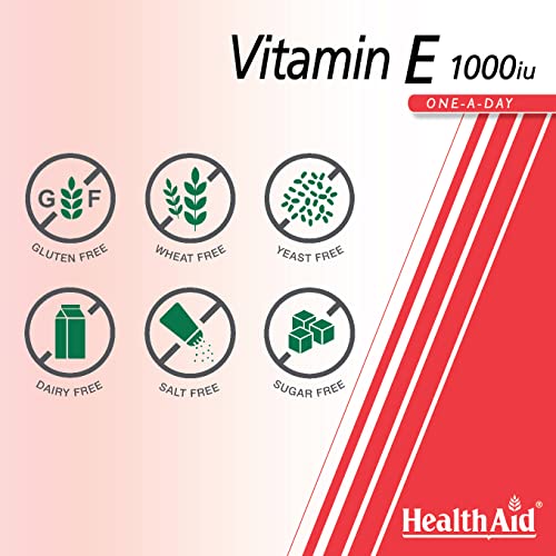 HealthAid Vitamin E 1000iu - 60 Capsules Bottle