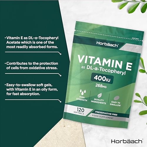 High Strength Vitamin E Capsules 400iu - 120 Count