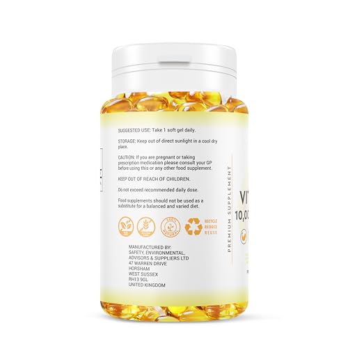 Vitamin A 10,000 IU Vegan Softgels - 365 Count