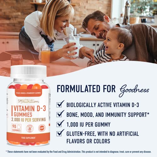 Vitamin D3 Gummies for Bone Health and Immunity