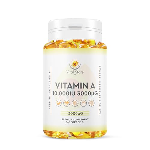 Vitamin A 10,000 IU Vegan Softgels - 365 Count