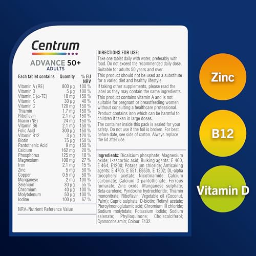 Centrum Advance 50+ Multivitamin, 180 Tablets