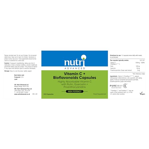 Nutri Advanced Vitamin C with Bioflavonoids 100 Caps