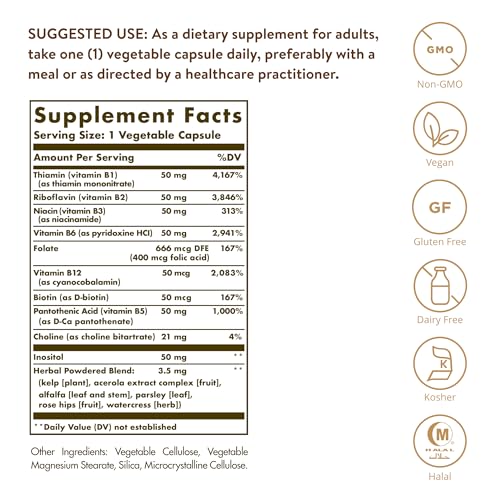 Solgar BComplex “50” Capsules for Energy & Support