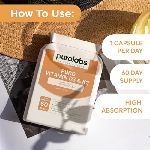 High Strength Vitamin D3 & K2 Supplement Capsules