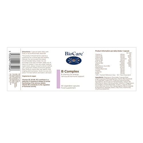 BioCare B Complex Vitamins for Energy & Support