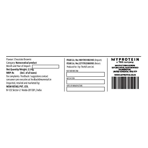 Myprotein Impact Whey Protein Chocolate Brownie 2500g