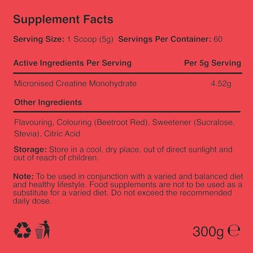 Warrior Micronised Creatine Powder - Savage Strawberry