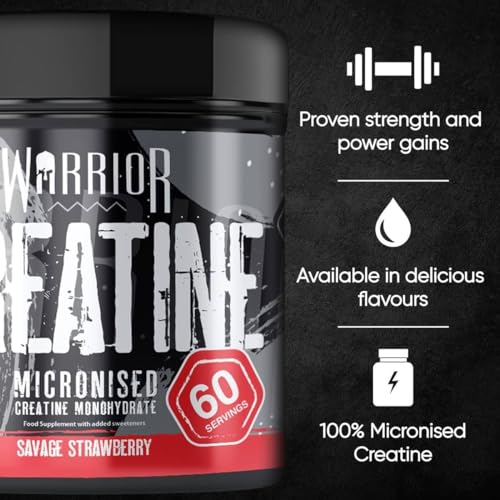 Warrior Micronised Creatine Powder - Savage Strawberry