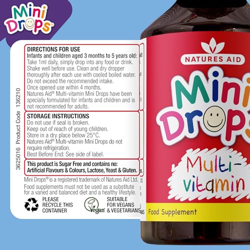 Nature's Aid Kids Multivitamin Drops, 50 ML