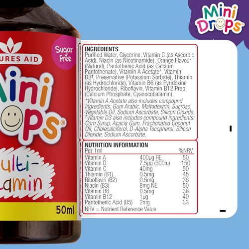 Nature's Aid Kids Multivitamin Drops, 50 ML
