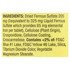 Spring Valley Iron Tablets, 65 mg, 2 Pack