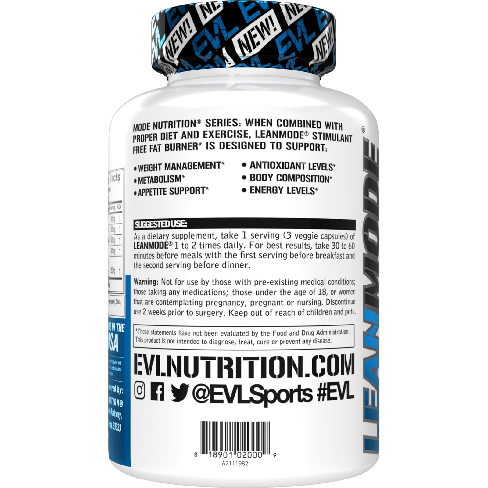 Evlution Nutrition Lean Mode Metabolism Booster Capsules
