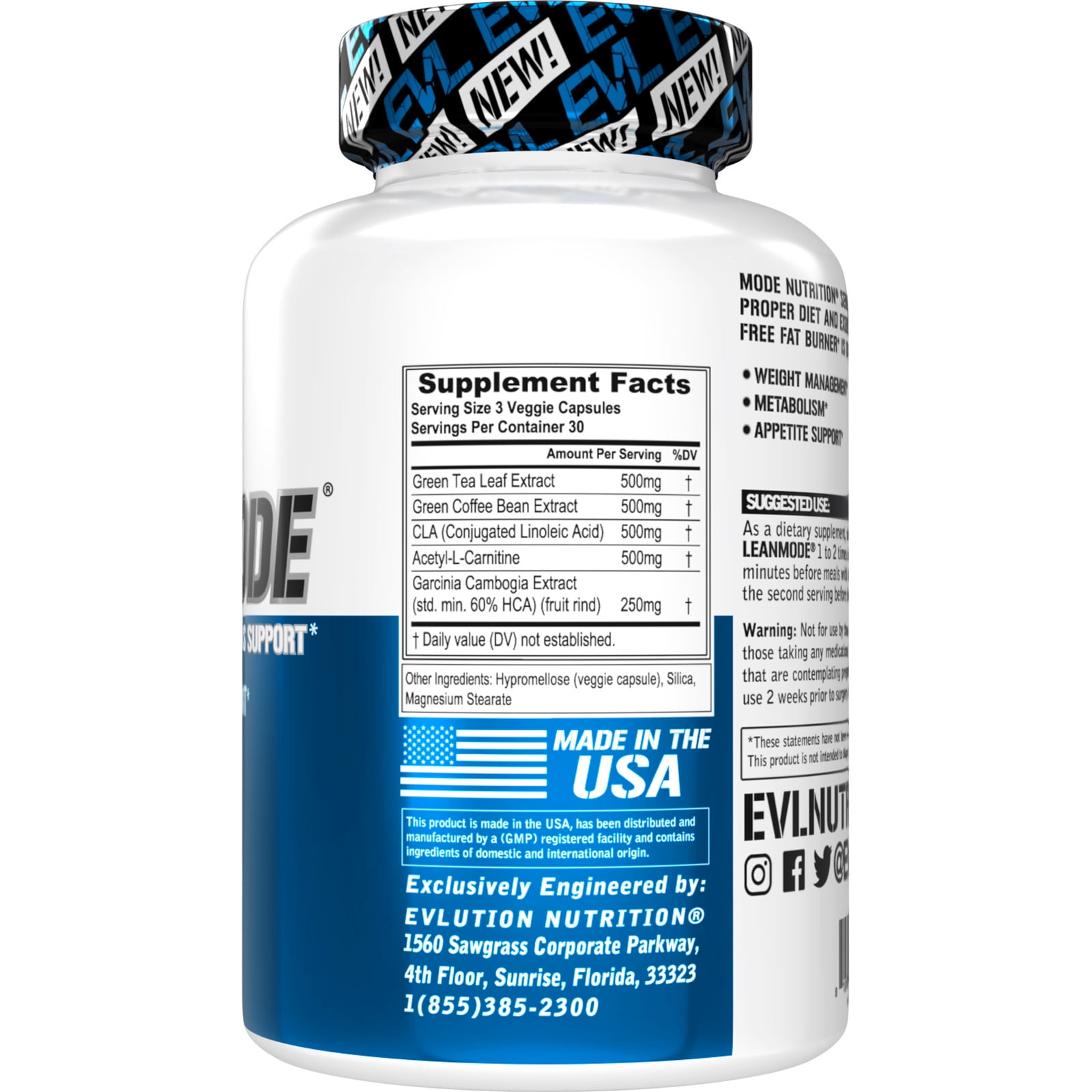 Evlution Nutrition Lean Mode Metabolism Booster Capsules