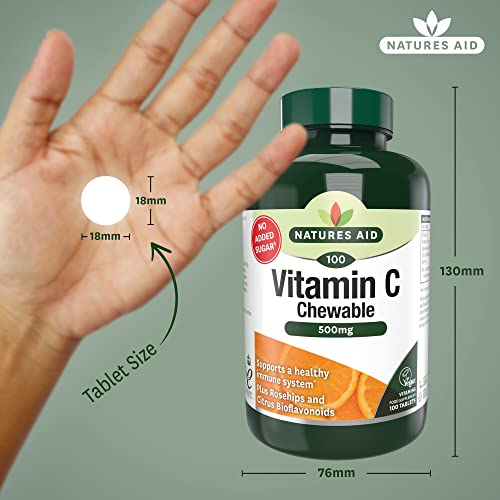 Nature's Aid 500mg Sugar-Free Vitamin C Chewables