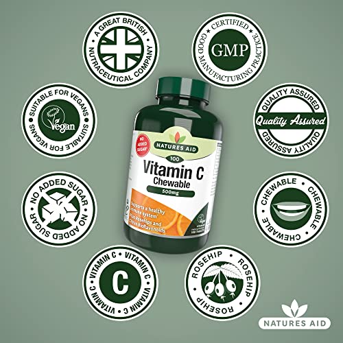 Nature's Aid 500mg Sugar-Free Vitamin C Chewables