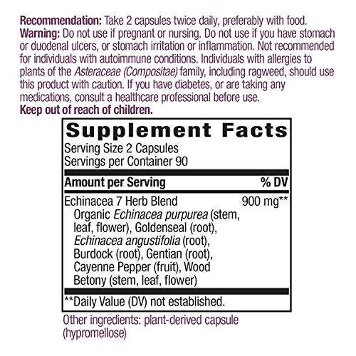 Nature's Way Echinacea Goldenseal 900 mg 180 Capsules