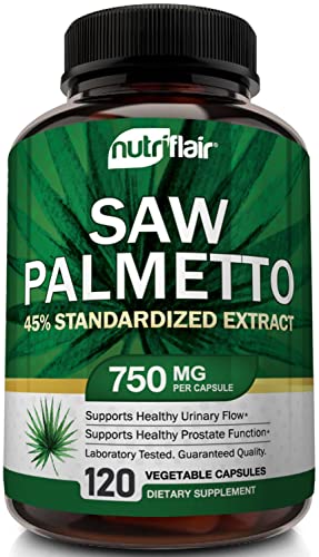 NutriFlair Saw Palmetto Extract 750mg, 120 Capsules