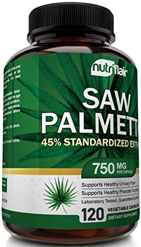 NutriFlair Saw Palmetto Extract 750mg, 120 Capsules